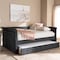 Baxton Studio Alena Dark Grey Upholstered Full Size Daybed with Trundle 147-8724 - alternate 8